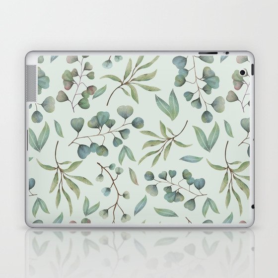 Eucalyptus seamless pattern Laptop & iPad Skin