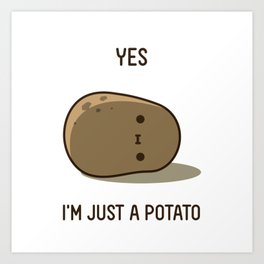 Cute Potato Art Print
