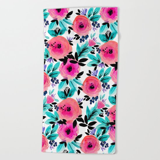 Savannah Flower Beach Towel