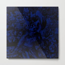 Painted Blue Metal Print | Digitalphotography, Outdoorphotography, Depthofshadow, Flowers, Statue, Photo, Colorphotography, Plants, Garden, Stillphotography 
