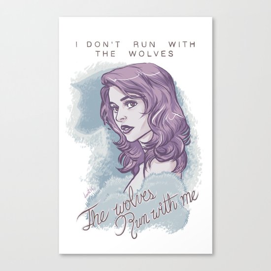 The wolves run with me. Canvas Print