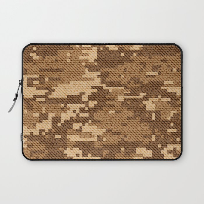 Camouflage Military Army Design, Commando Synonym Brown Cama Rapper Style Pattern iPhone Case Laptop Sleeve