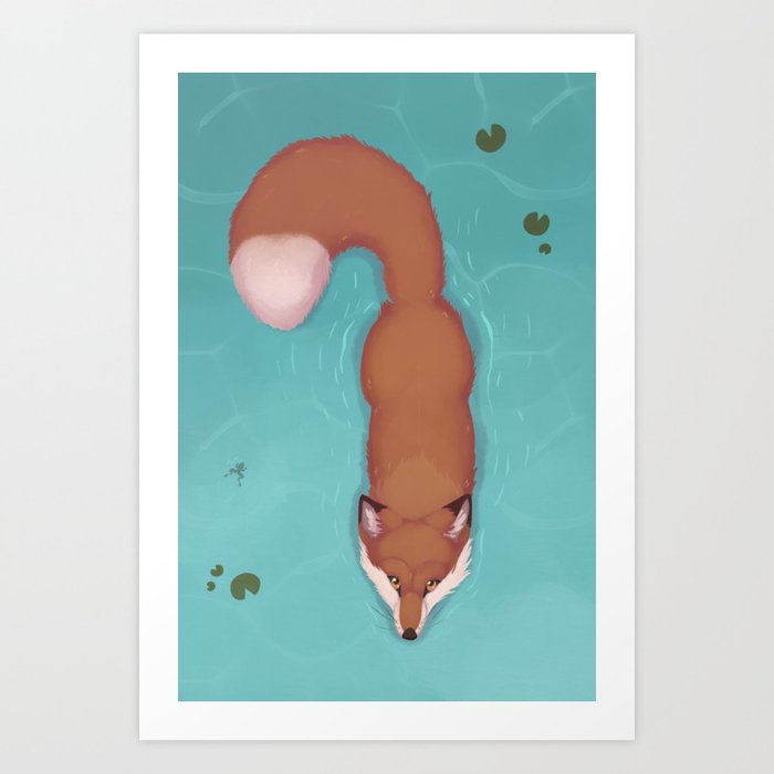 Fox Pond Art Print