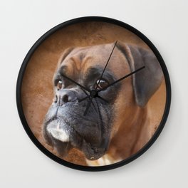 Boxer Dog Two Wall Clock