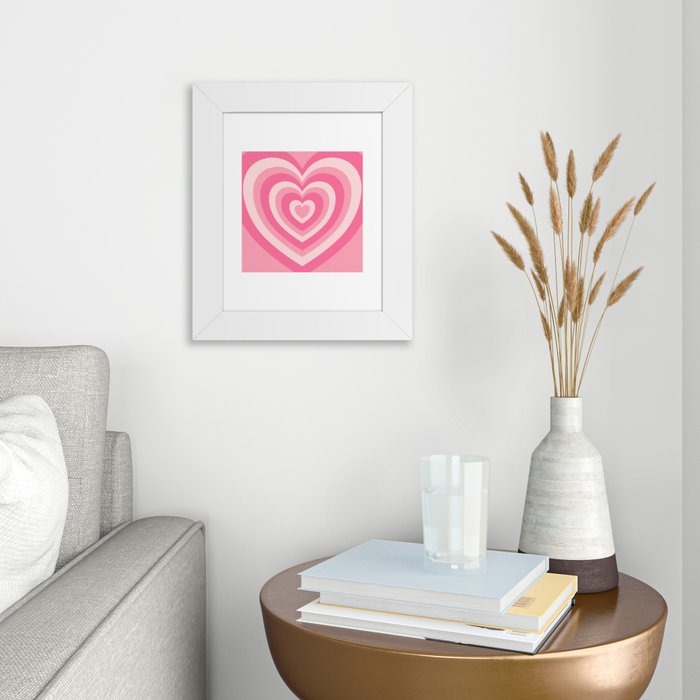 Hypnotic Pink Hearts Canvas Print by Simple Decor