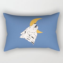BLUE Wolf Rectangular Pillow
