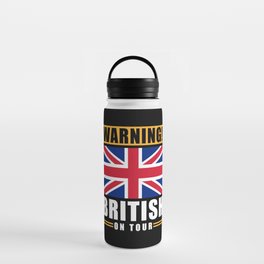 Warning British On Tour Water Bottle