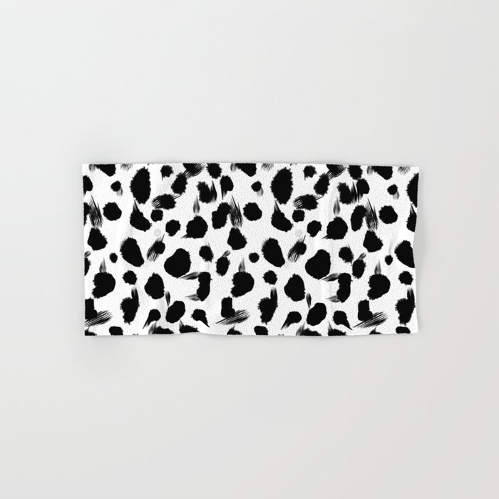 Dalmatian Print - Monochrome Hand & Bath Towel