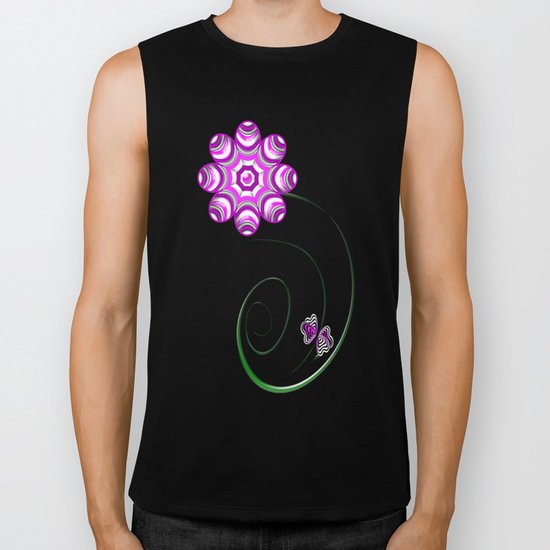 Flower Design Biker Tank