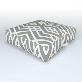 Gray Green and White Abstract Mosaic Pattern 3 2022 Color Sherwin Williams Evergreen Fog SW 9130 Outdoor Floor Cushion