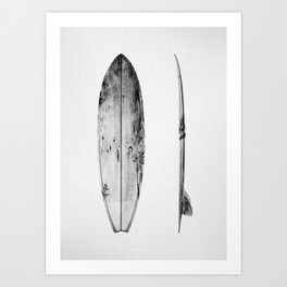 Surfboard Art Print | Hawaii, Minimal, Board, Curated, Beach, Collage, Contemporary, Summer, Surfboards, Water 