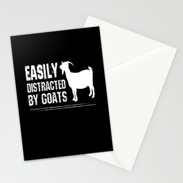 Goat Easily Distracted By Goats Stationery Card