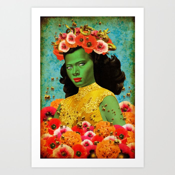 Bee Lady (Re-imagned Tretchikoff) Art Print