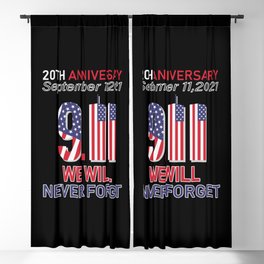 Patriot Day Never Forget 9 11 2001 Anniversary Blackout Curtain