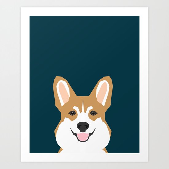Teagan - Corgi Welsh Corgi gift phone case design for pet lovers and dog people Art Print