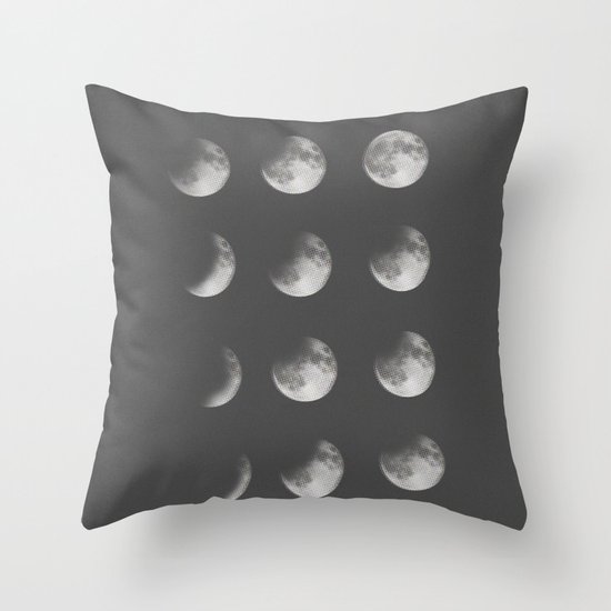 phases of the moon Throw Pillow