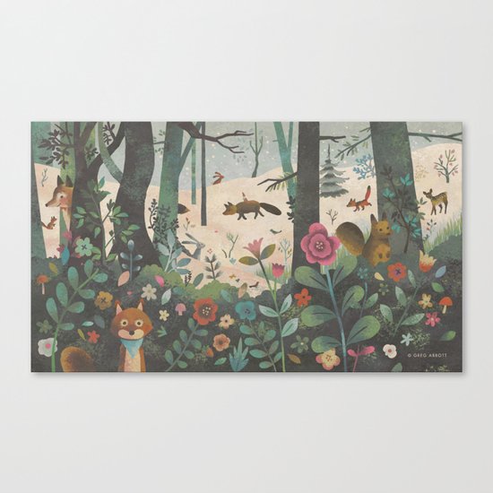 The First Snow Canvas Print