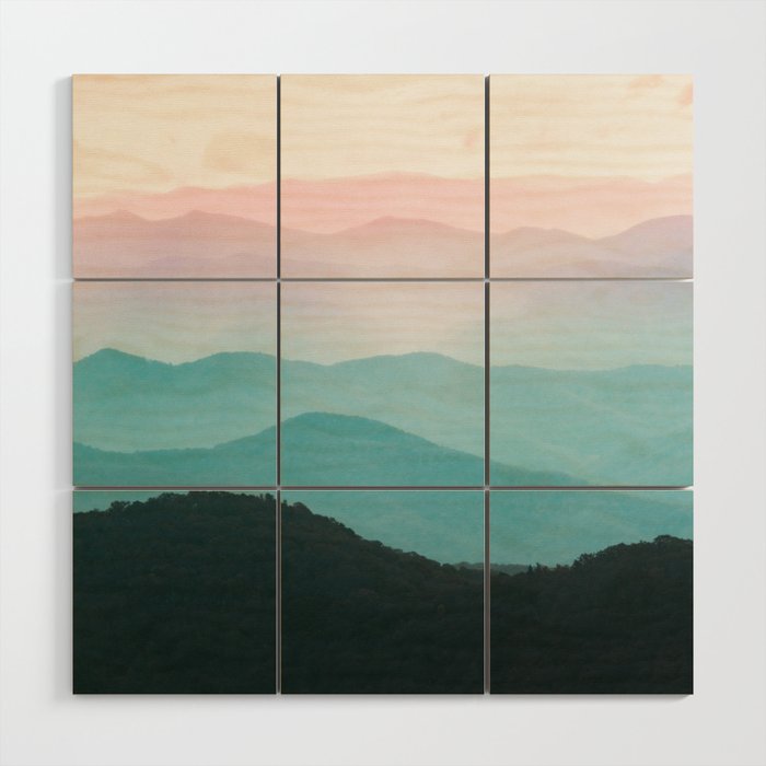Smoky Mountain National Park Sunset Layers III - Nature Photography Wood Wall Art