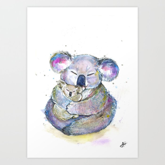 Kuddly Koalas Art Print