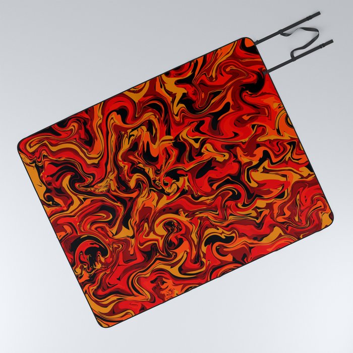 Fire Marble Picnic Blanket