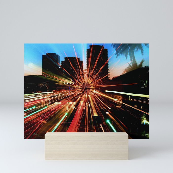 Abstract Long Beach Ca Lights Mini Art Print By Lorraineoc Society6