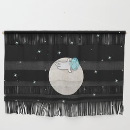 Cat On A Moon Wall Hanging