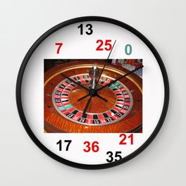 Roulette wheel casino gaming design Wall Clock