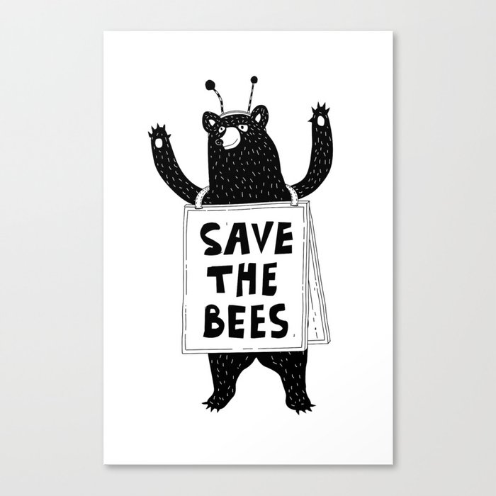 SAVE THE BEES Canvas Print