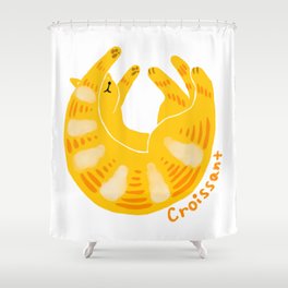 Croissant Cat Shower Curtain