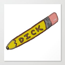 Pencil Dick - Humor Comic Art - Digital Design - Jokes & Comedy Canvas Print