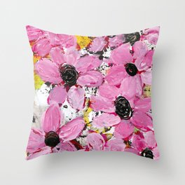 A MESS OF FLOWERS Throw Pillow