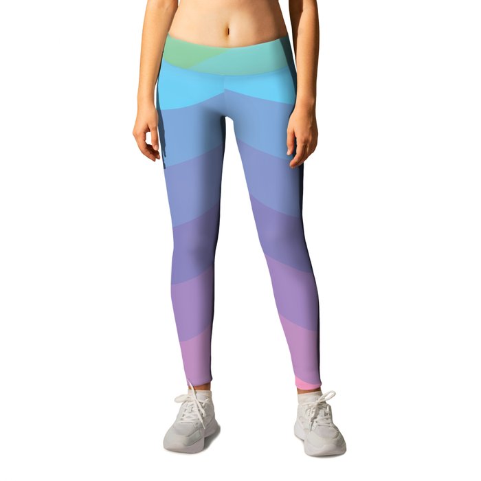 Rainbow Chevron Arrow Gradient  Leggings