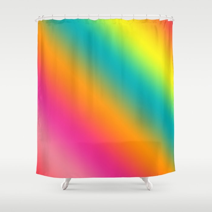Blended Rainbow Time To Feel Good Shower Curtain