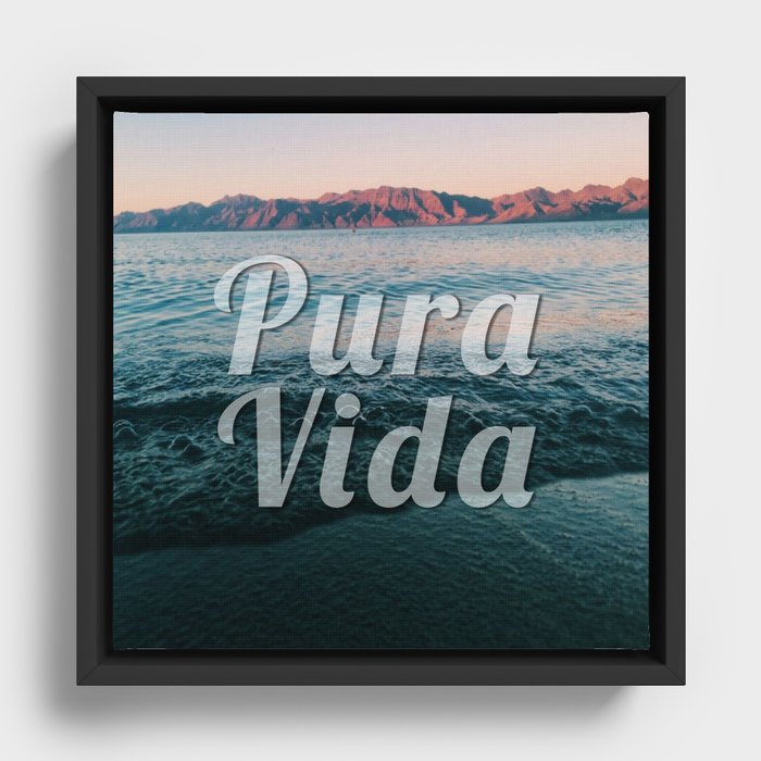 Pura Vida Framed Canvas