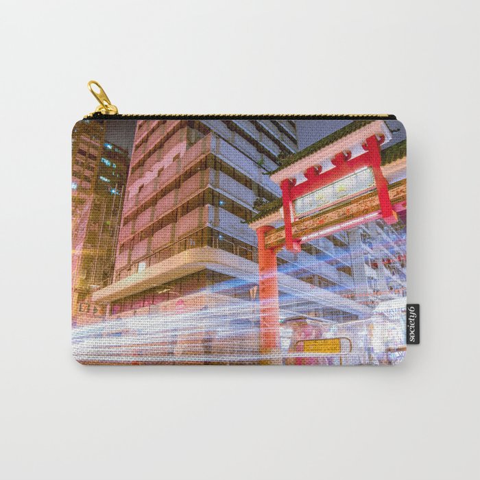 China Photography - Cars Driving Through Down Town Carry-All Pouch