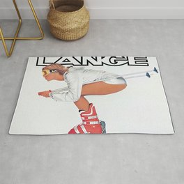 Lange Ski Girl  Rug | Powder, Graphicdesign, Advertisement, Skiing, 90S, Lange, 80S, 1990S, Ski, Retro 