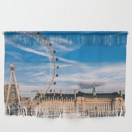 Great Britain Photography - London Eye Next To The River Thames Wall Hanging