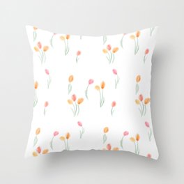 Tulips pattern 1 Throw Pillow