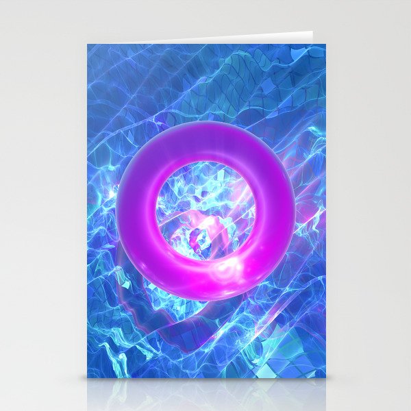 Swimming Pool Ring fractal art Stationery Cards