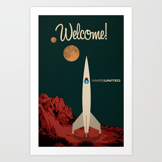 MarsUnited Welcome Art Print