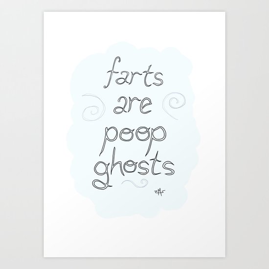 Ghost Poop Art Print