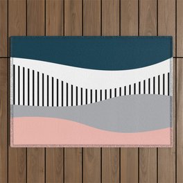 Colorful waves design Outdoor Rug