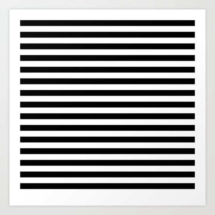 Black and White Stripes Art Print