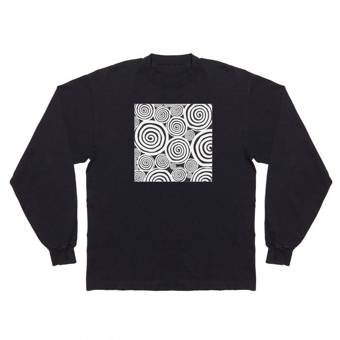 abstract swirls repetitive patterns Long Sleeve T Shirt