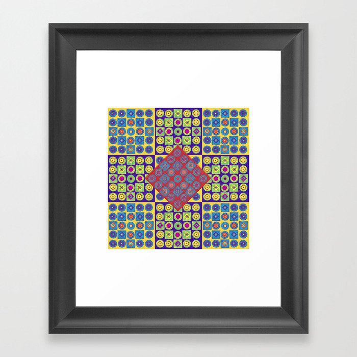 Brite Combo (Acrylic Painting on Paper No. 4) Framed Art Print
