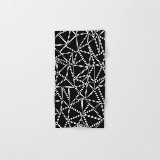 Abstract New White on Black Hand & Bath Towel