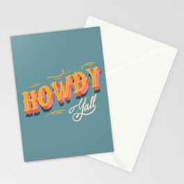 Howdy Y'all | Yellow Orange Blue Stationery Card