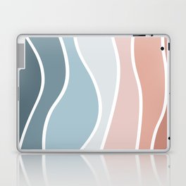 Blue and pink retro style design Laptop Skin