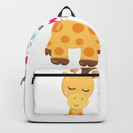 Giraffe Quotes Keep Your Feet on the Ground and Your Head in the Clouds Backpack