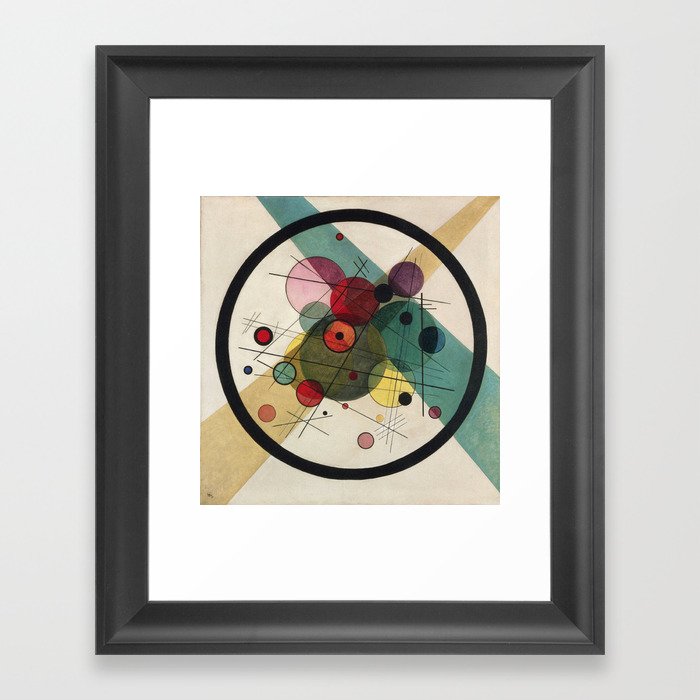 Wassily Kandinsky - Circles in a circle Framed Art Print